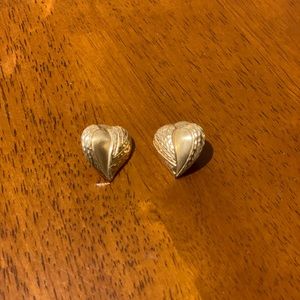 Gold heart Earrings. Perfect for Valentine’s Day.